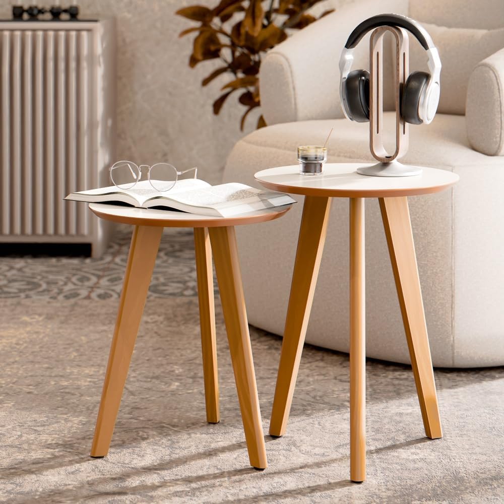 Conjunto de Mesas Apoio Retrô Classic – Design Sofisticado para Seu Ambiente